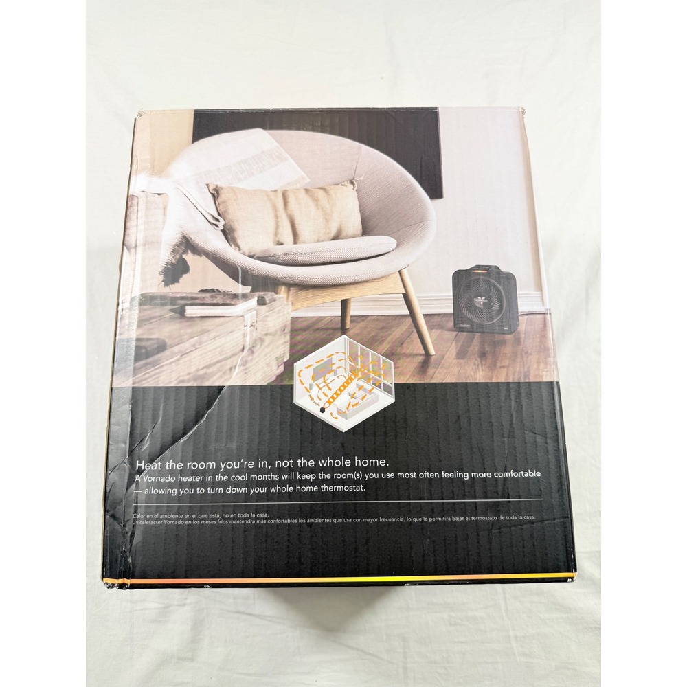Vornado Whole Room Heater Velocity 4+ Black NEW/OPEN BOX Velocity Tuned Heat - Picture 3 of 11